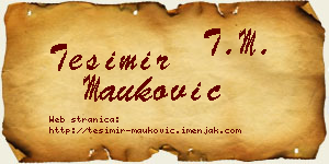 Tešimir Mauković vizit kartica